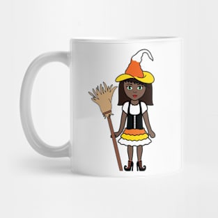 Candy Corn Witch Halloween Trick or Treat Sticker 3 Mug